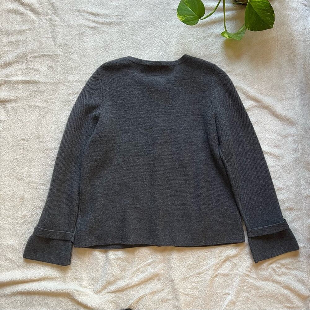 Pendleton Grey Merino Wool Button-Front Cardigan - image 5